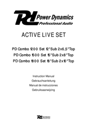 Power Dynamics PD Combo 1800 Set 18 Sub 2x10 Top Gebruiksaanwijzing