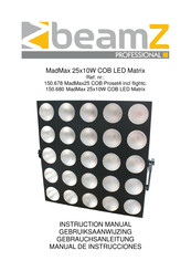 Beamz professional MadMax 25x10W COB LED Matrix Gebruiksaanwijzing