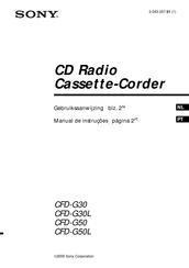 Sony CFD-G50L Gebruiksaanwijzing