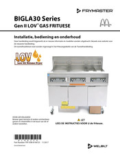 Frymaster LOV BIGLA30 Series Handleiding Voor Installatie, Bediening En Onderhoud