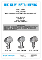 KLAY-INSTRUMENTS 2000 Series Handleiding