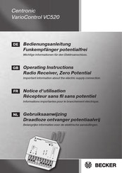 Becker Centronic VarioControl VC520 Gebruiksaanwijzing