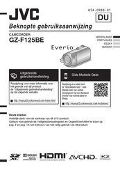 JVC Everio GZ-F125BE Beknopte Gebruiksaanwijzing