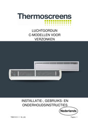 Thermoscreens C2000AR Installatie-, Gebruiks- En Onderhoudshandleiding