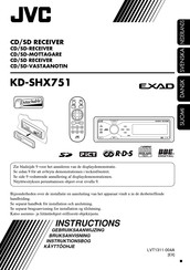 JVC KD-SHX751 Gebruiksaanwijzing