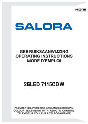 Salora 26LED 7115CDW Gebruiksaanwijzing