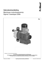 ProMinent Sigma/ 3 basistype S3Ba Gebruikershandleiding