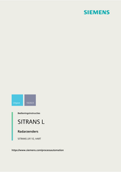 Siemens SITRANS LR110 HART Bedieningsinstructies