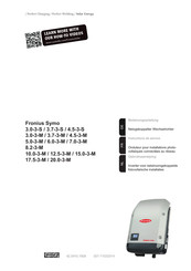 Fronius Symo 7.0-3-M Gebruiksaanwijzing