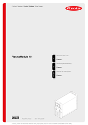 Fronius PlasmaModule 10 Bedieningshandleiding