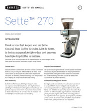 Baratza Sette 270 Handleiding