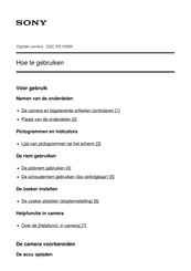 Sony DSC-RX100M4 Gebruikershandleiding