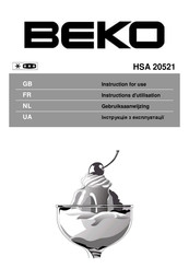 Beko HSA 20521 Gebruiksaanwijzing