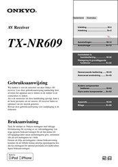 Onkyo TX-NR609 Gebruiksaanwijzing