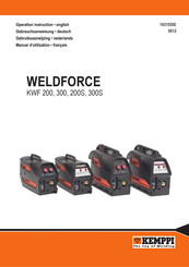 Kemppi WELDFORCE KWF 300S Gebruiksaanwijzing