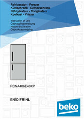 Beko RCNA406E40XP Gebruiksaanwijzing