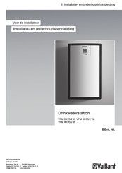 Vaillant VPM 20/25/2 W Installatie- En Onderhoudshandleiding