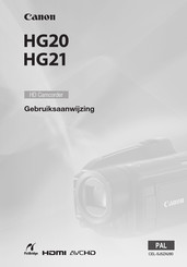 Canon HG21 Gebruiksaanwijzing