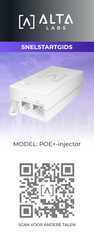 ALTA LABS POE+-injector Snelstartgids