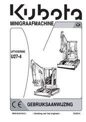 Kubota U27-4 Gebruiksaanwijzing