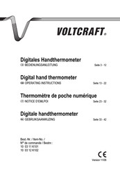 VOLTCRAFT 10 03 11 K101 Gebruiksaanwijzing