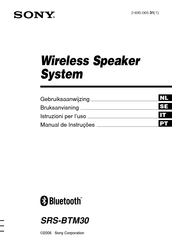 Sony SRS-BTM30 Gebruiksaanwijzing