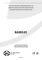 Dru BASSO-01 Installatievoorschrift En Gebruiksaanwijzing