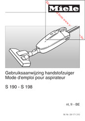 Miele S 198 Gebruiksaanwijzing