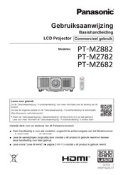 Panasonic PT-MZ882 Gebruiksaanwijzing