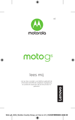 Lenovo Motorola Moto G6 Gebruikershandleiding