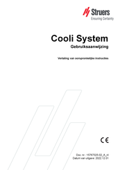 Struers Cooli System Gebruiksaanwijzing