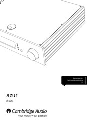 Cambridge Audio azur 840E Gebruikershandleiding