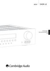 Cambridge Audio azur 540R v3 Gebruikershandleiding