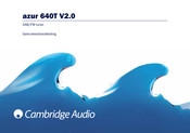 Cambridge Audio azur 640T V2.0 Gebruikershandleiding