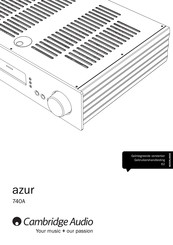 Cambridge Audio azur 740A Gebruikershandleiding