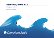 Cambridge Audio azur 540A V2.0 Gebruikershandleiding