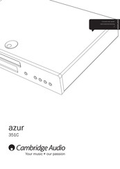 Cambridge Audio azur 351C Gebruikershandleiding