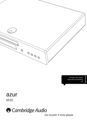 Cambridge Audio azur 651C Gebruikershandleiding