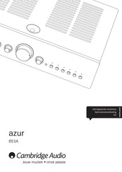 Cambridge Audio azur 651A Gebruikershandleiding