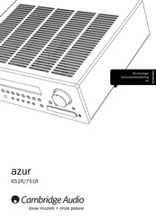 Cambridge Audio azur 751R Gebruikershandleiding