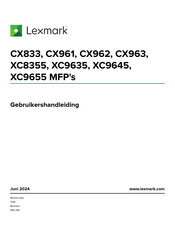 Lexmark CX961 Gebruikershandleiding