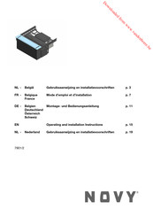 Novy 7901/2 Gebruiksaanwijzing En Installatievoorschriften