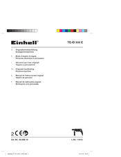 EINHELL TE-ID 500 E Originele Handleiding