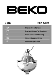 Beko HSA 40520 Gebruiksaanwijzing