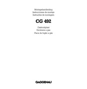 Gaggenau CG 492 Montagehandleiding