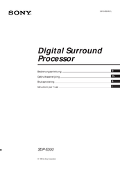 Sony SDP-E300 Gebruiksaanwijzing