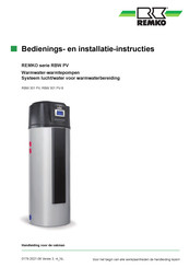 REMKO RBW 301 PV Bedienings- En Installatiehandleiding