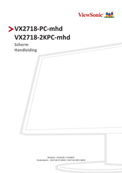 ViewSonic VX2718-2KPC-mhd Handleiding