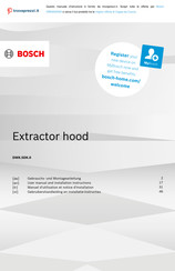 Bosch DWK65DK60 Gebruikershandleiding En Installatie-Instructies