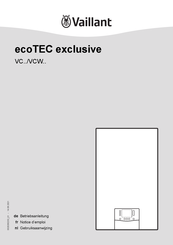 Vaillant ecoTEC exclusive VC Series Gebruiksaanwijzing